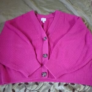 H&M Fuchsia Cardigan Sweater